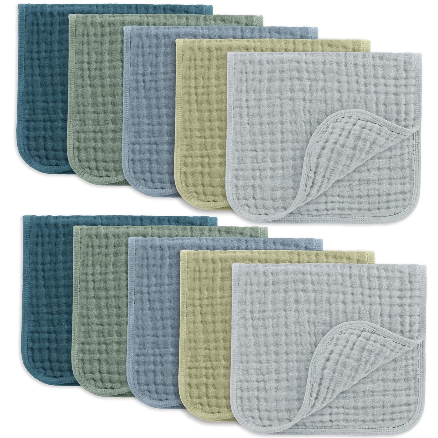 Comfy Cubs Muslin Burp Cloths - Ultra Absorbent Baby Essentials