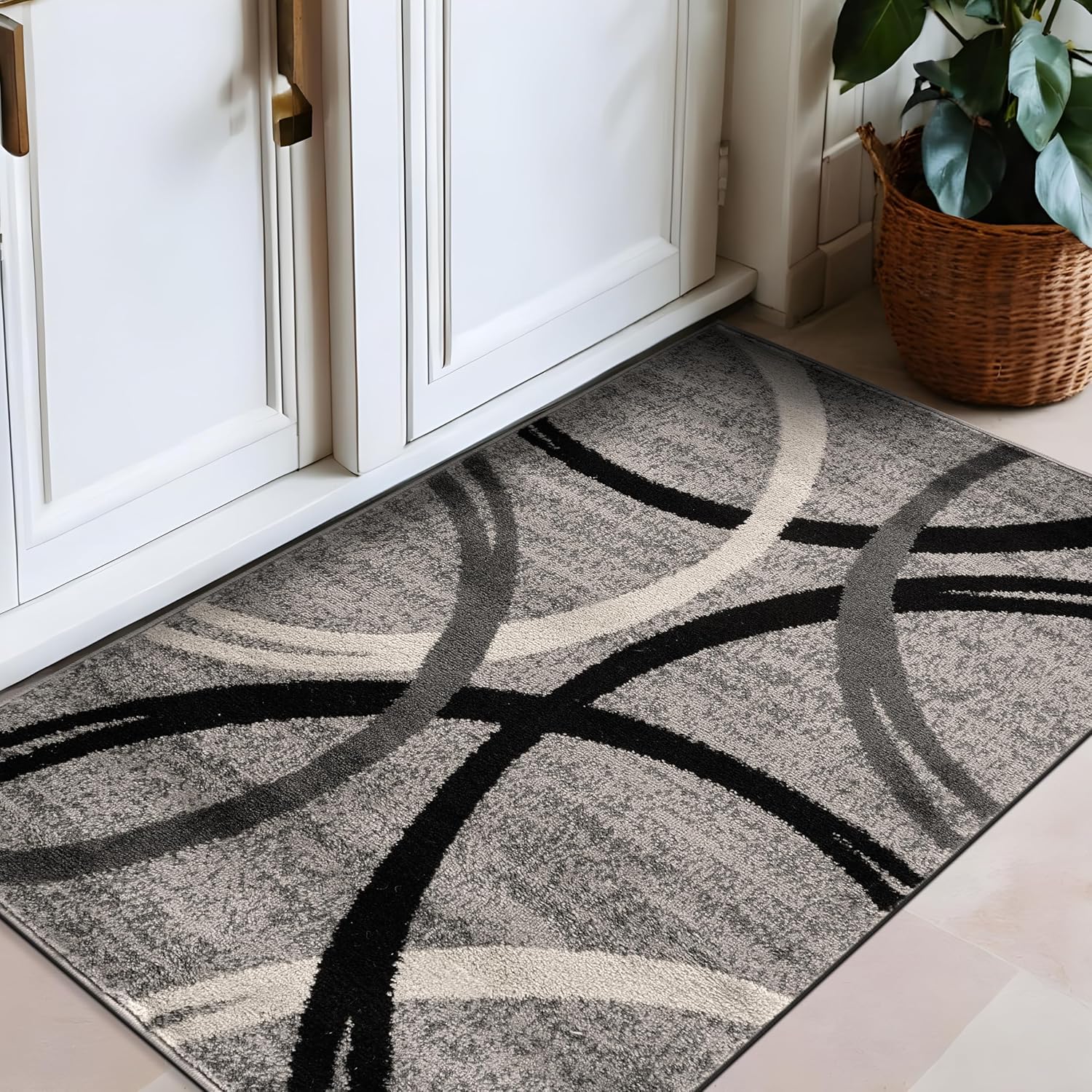 Rugshop Wavy Circles Design Accent Rug for Stylish Spaces