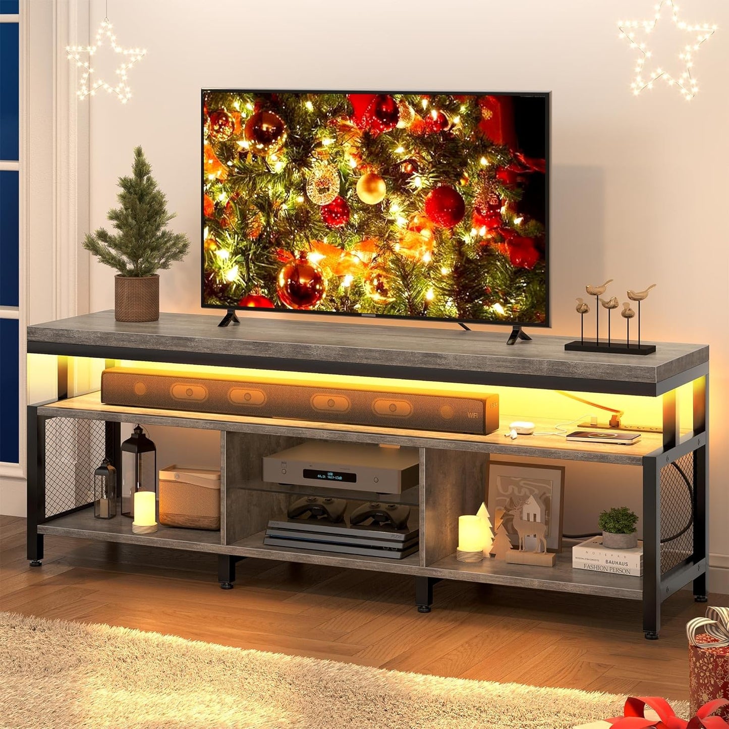 YITAHOME Modern TV Stand w/ Power Outlets - Organize in Style