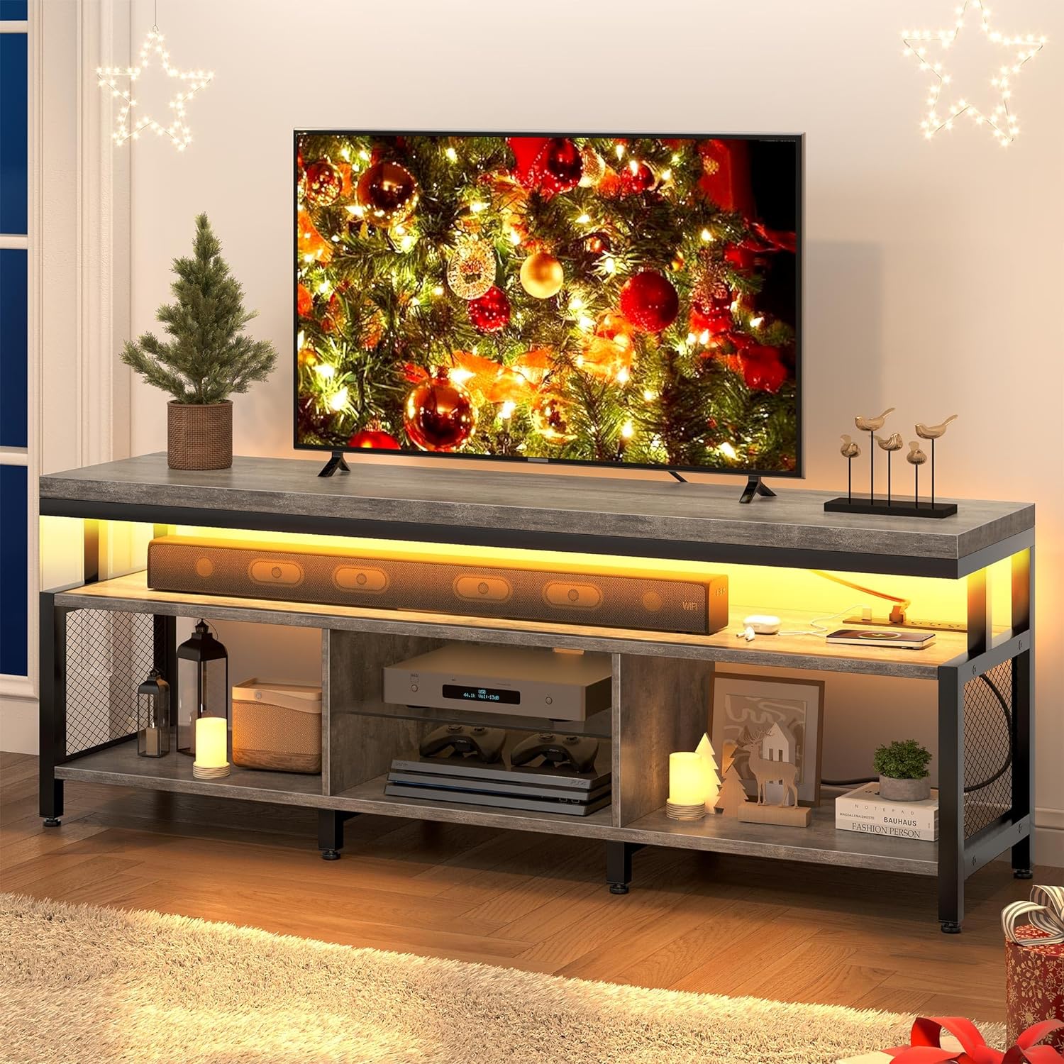 YITAHOME Modern TV Stand w/ Power Outlets - Organize in Style
