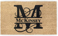 Personalized Split Monogram 16in x 24in Custom Doormat - Front Door