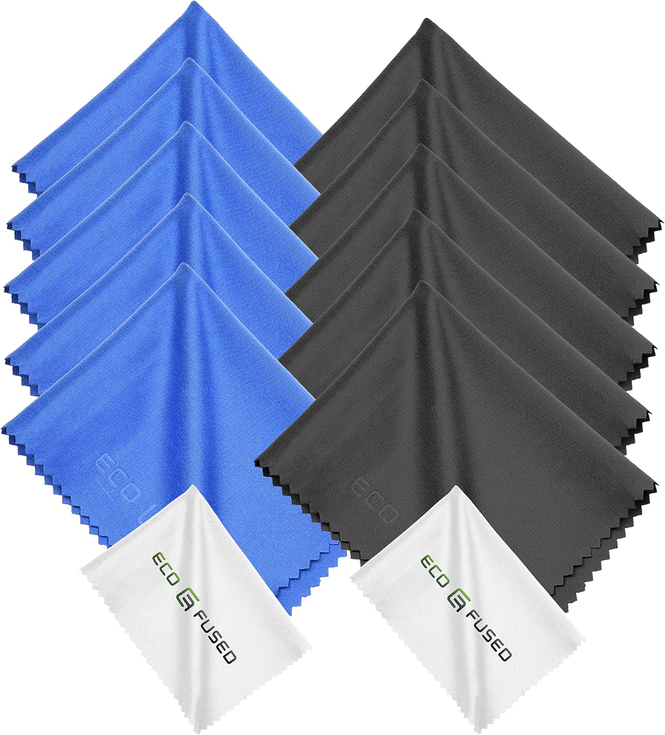 12 Pack Microfiber Cloth Set - Glasses & Camera Lens Cleaning