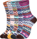 Wool Socks for Women - 5 Pairs Warm Wool Socks for Winter