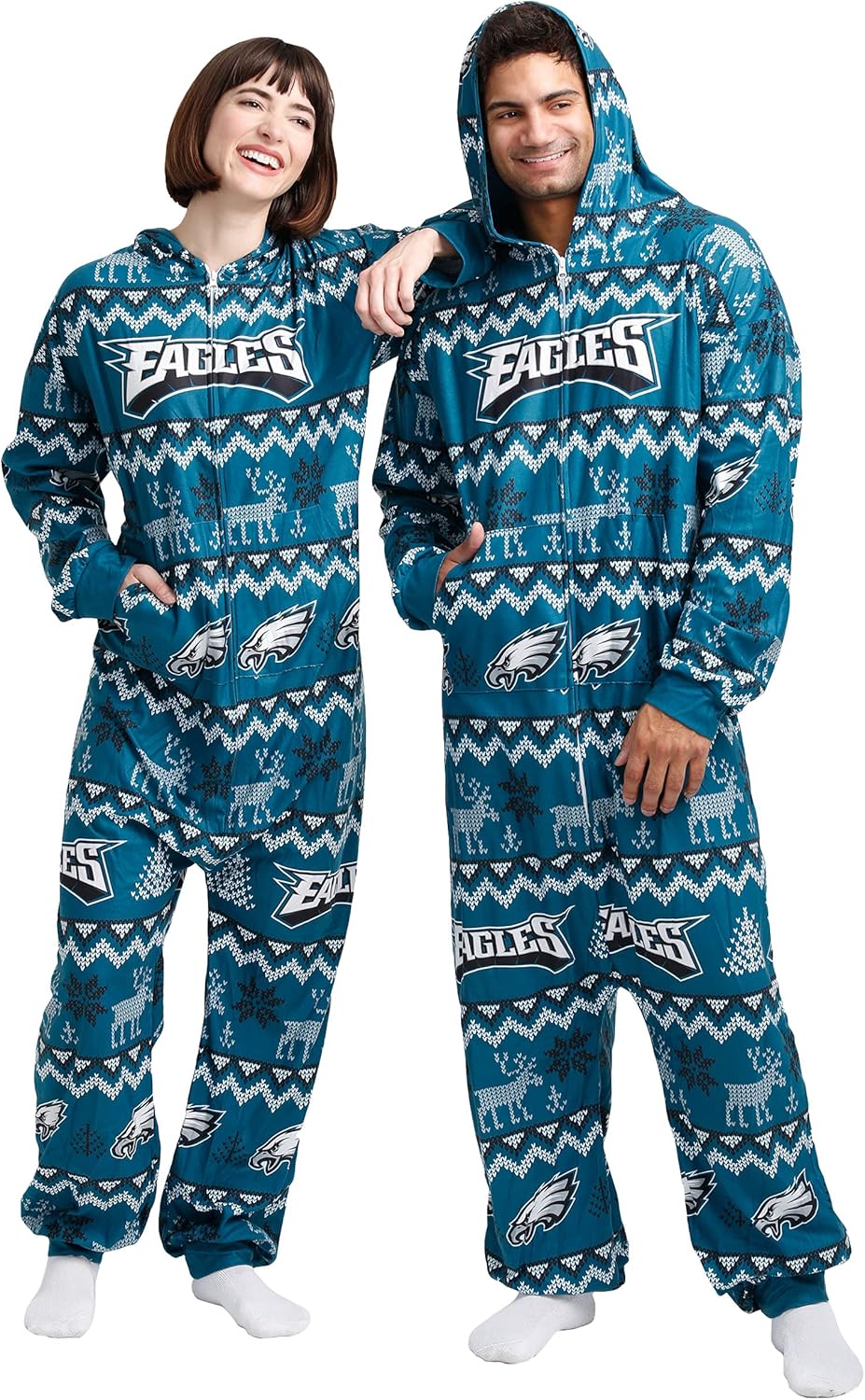 FOCO NFL Team Logo Pajamas One Piece Onsie for Ultimate Comfort