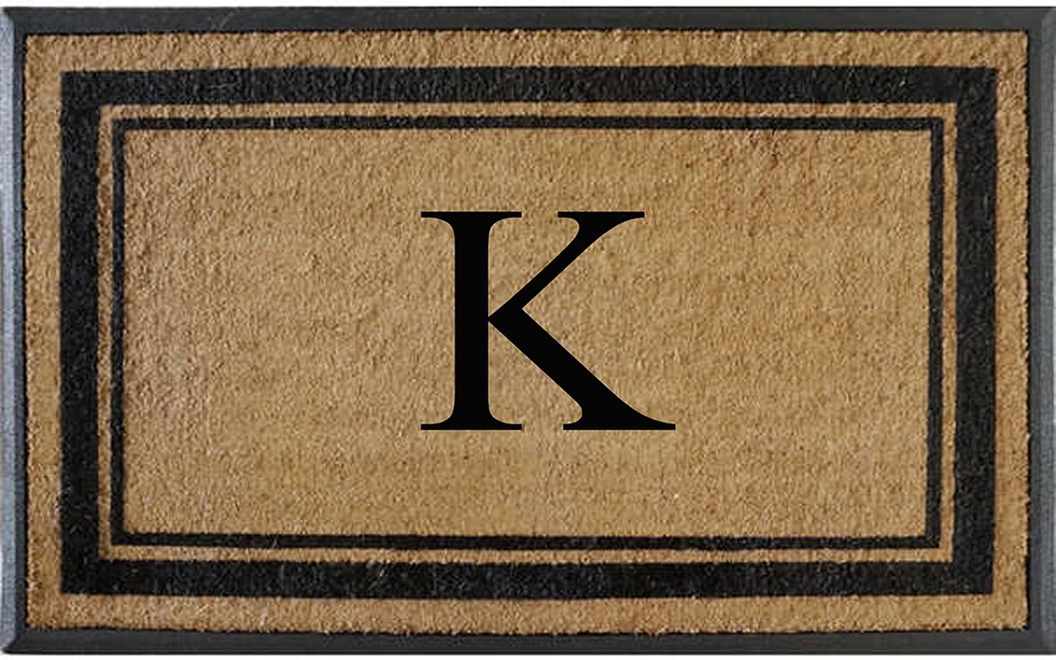 Natural Rubber & Coir Flocked Doormat for Front Door Use