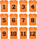12 pcs Duramesh Pinnies Scrimmage Vest - Numbered Soccer & Team