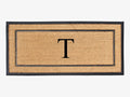 Natural Coir & Rubber Large Monogrammed Doormat 24x48 - Heavy Duty A1
