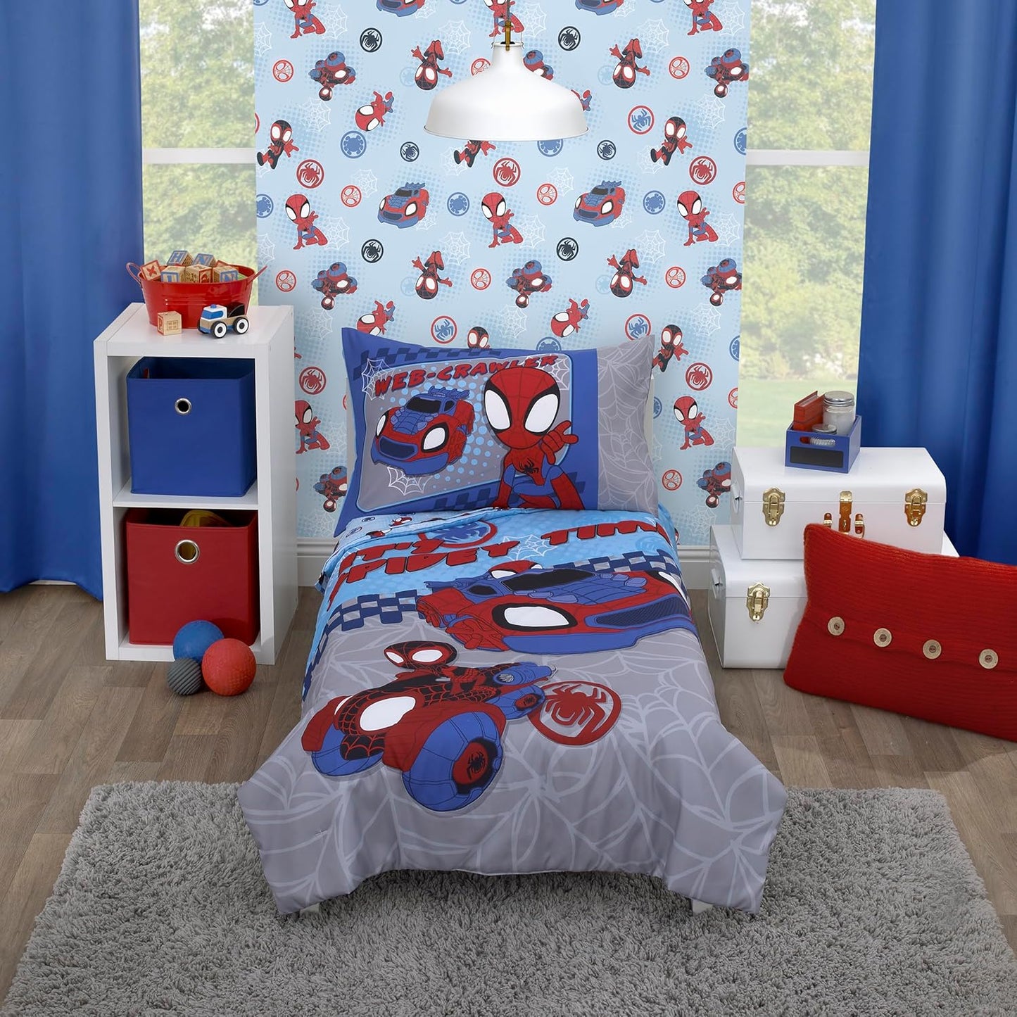 NoJo Marvel Spiderman Toddler Bed Set for Cozy Sleep