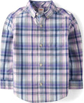 Gymboree Boys and Toddler Long Sleeve Plaid Button Up Shirt - Pastel