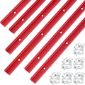 T Track 48ft Double Cut Profile T-Track 6PK - Red woodworking rail