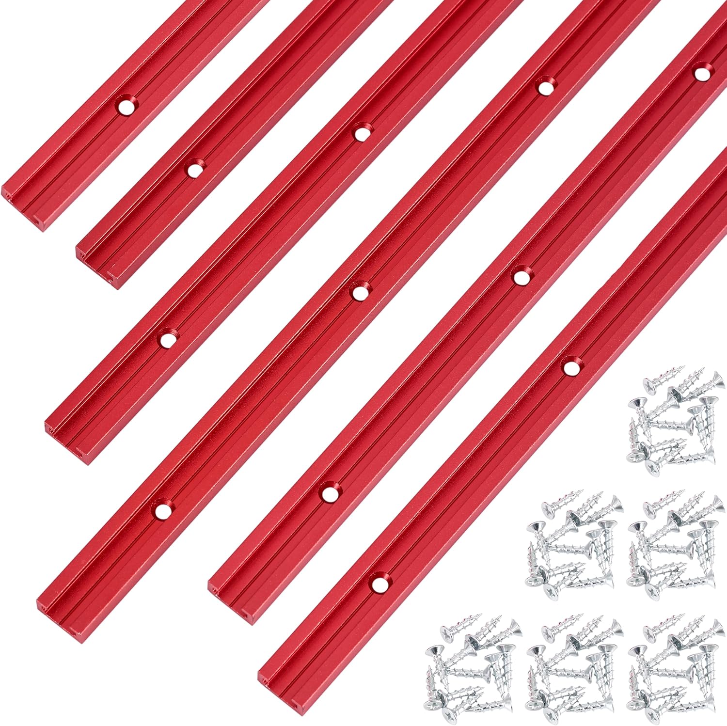 T Track 48in with Wood Screws for Woodworking Projects