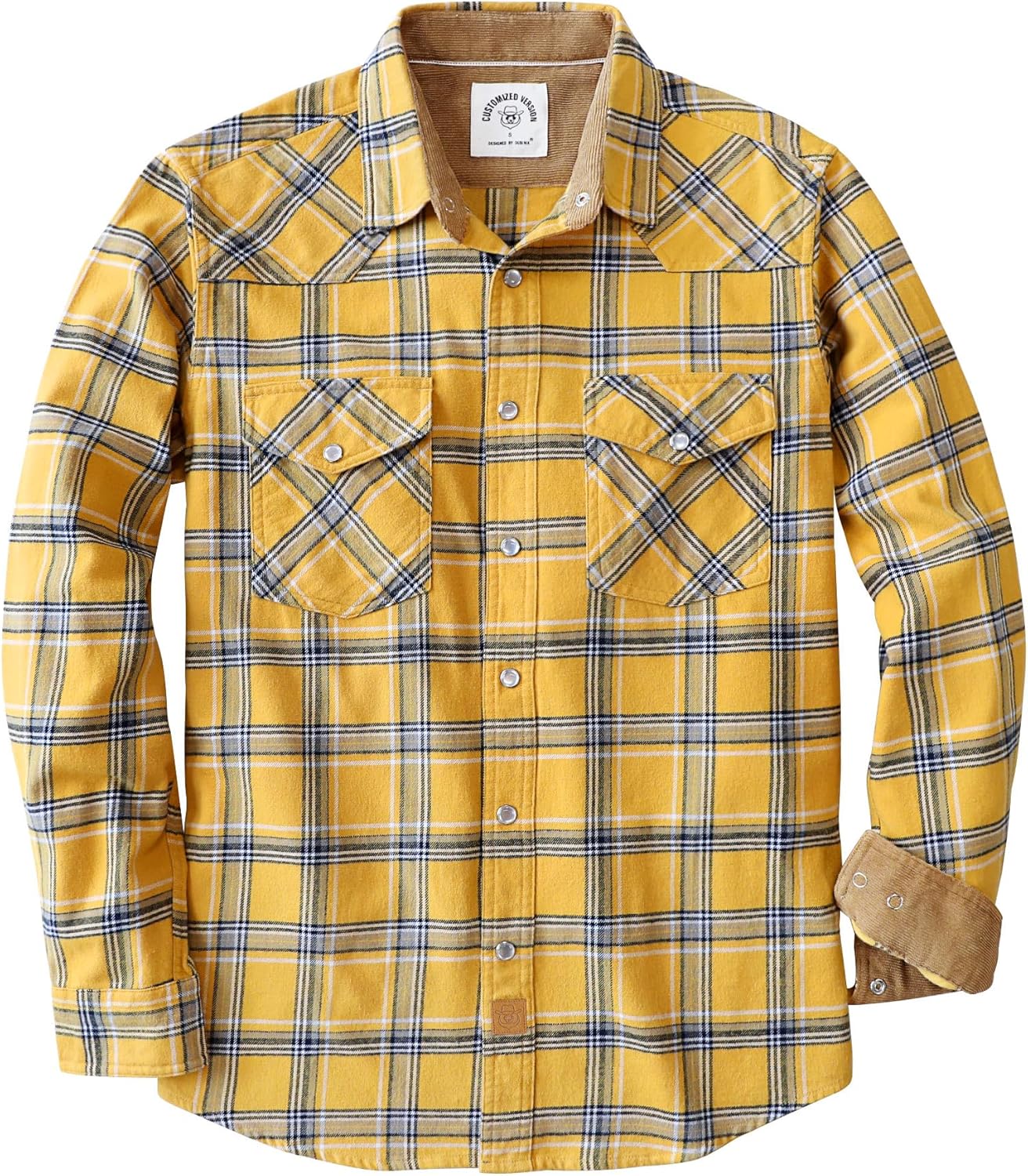 Dubinik Flannel Shirt for Men - Cozy Pearl Snap Western Style
