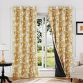 Blackout Floral Curtains 84 in Panels - Full Light Blocking