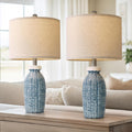 22.75 in Table Lamps for Bedroom Living Room Boho Set of 2 - Rustic