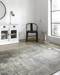 Loloi Teagan TEA-05 Denim/Slate 6ft-7in x 9ft-2in Area Rug - Soft