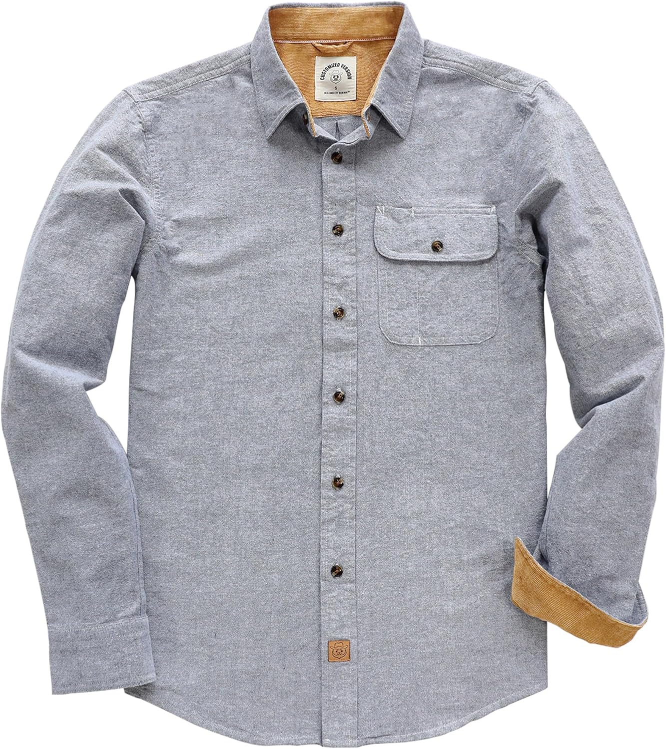 Dubinik Mens Flannel Shirts Long Sleeve Casual Button Down Style