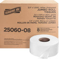 Genuine Joe Jumbo Dispenser Roll Bath Tissue - Commercial Pack of 8