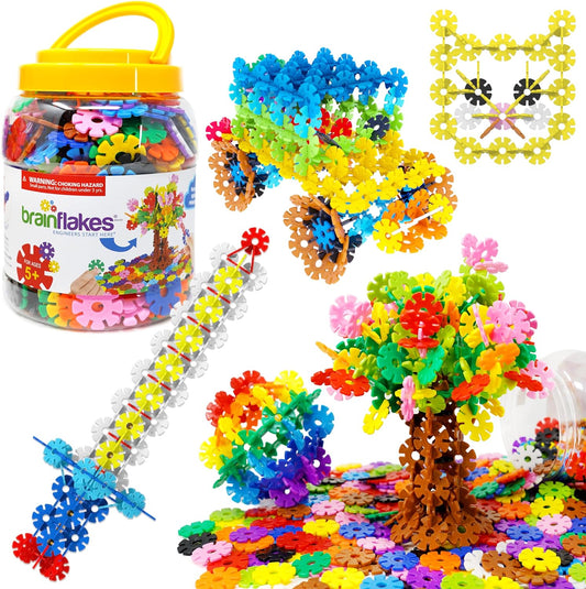 VIAHART Brain Flakes 500 Piece Set - Creative STEM Building