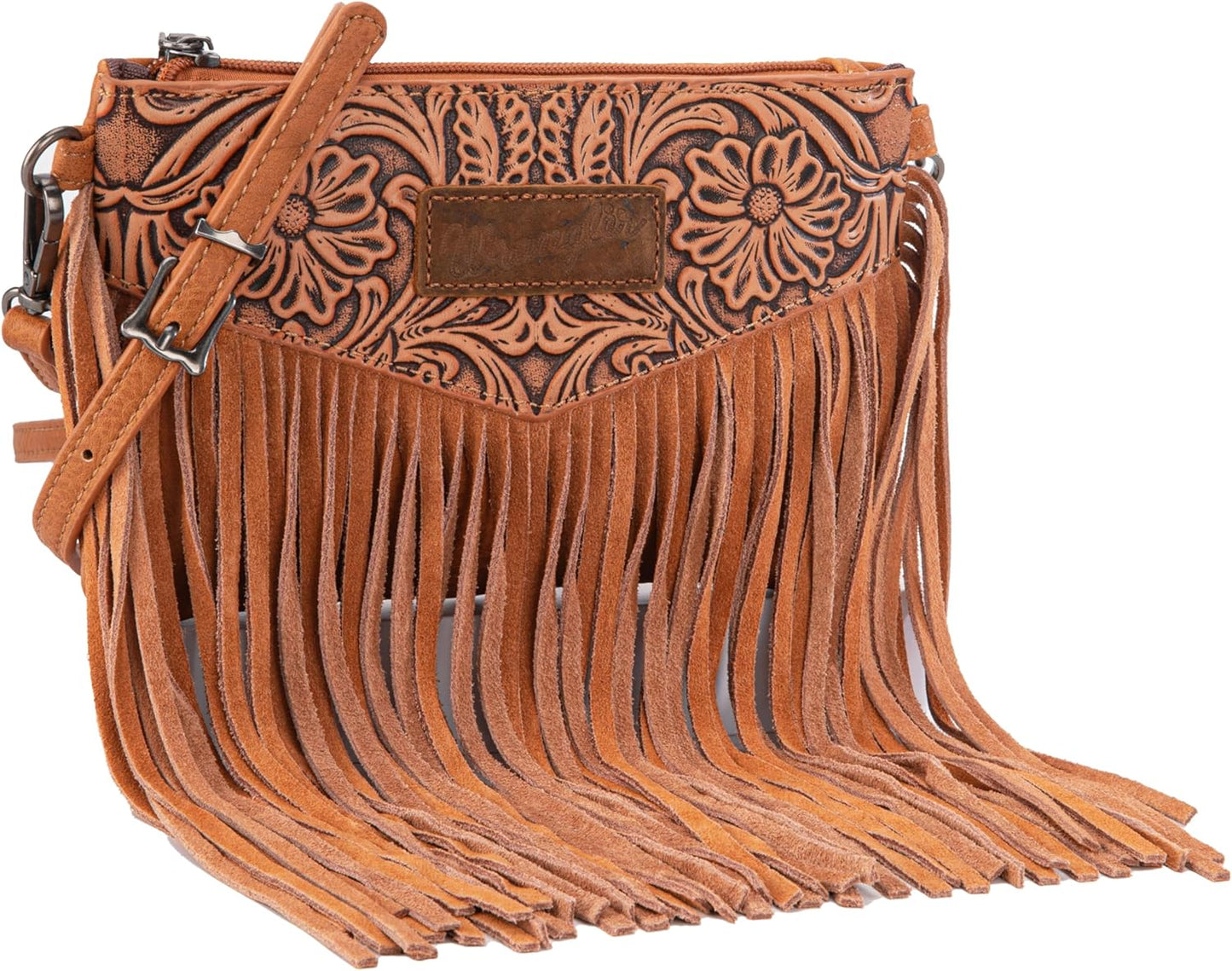 Wrangler Crossbody Small Purse for Women with Fringe Design