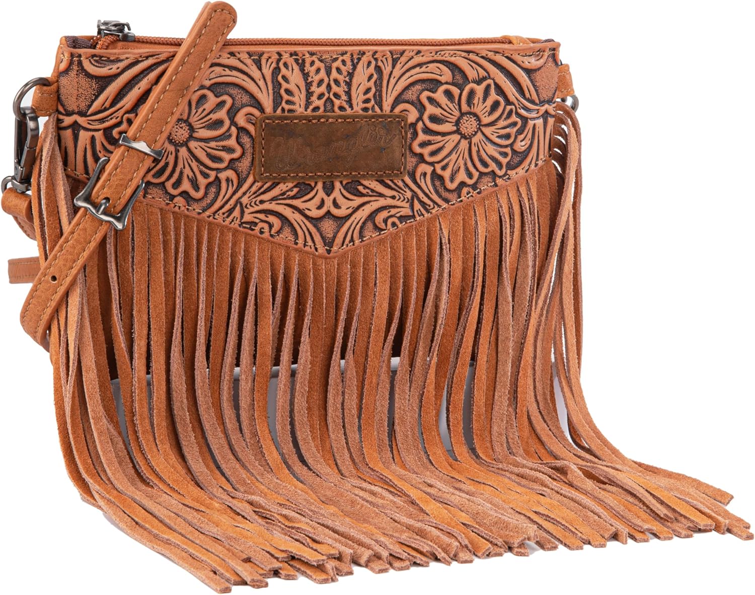 Wrangler Crossbody Small Purse for Women with Fringe Design