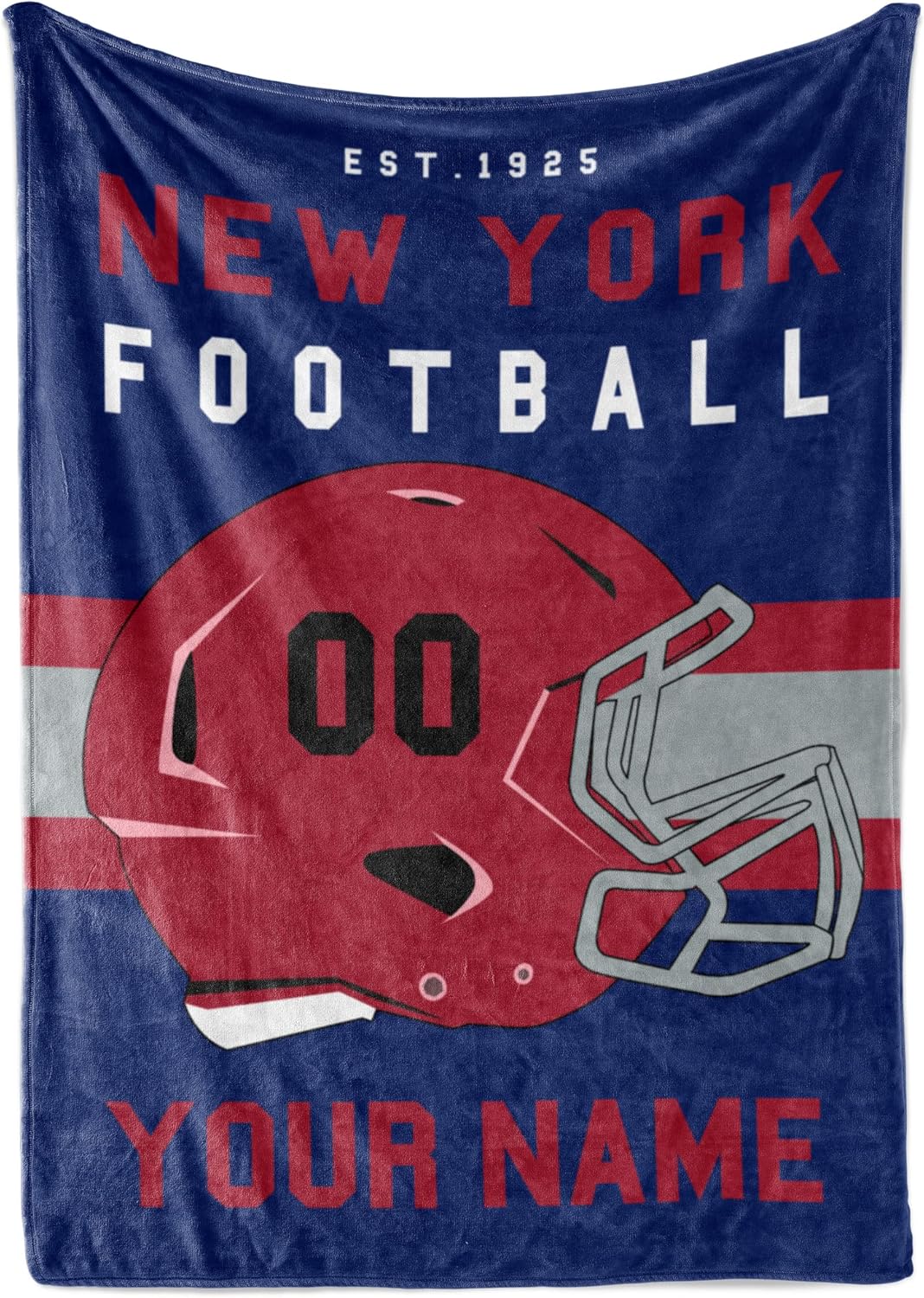 Personalized Throw Blanket for Football Fans - Custom Fleece