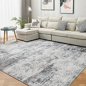 Area Rug Living Room Rugs: Soft Fluffy Pile Carpet for Home