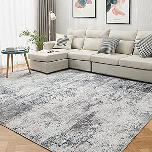 Area Rug Living Room Rugs: Soft Fluffy Pile Carpet for Home