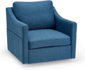Swivel Accent Chair w/ Removable Cover in Blue