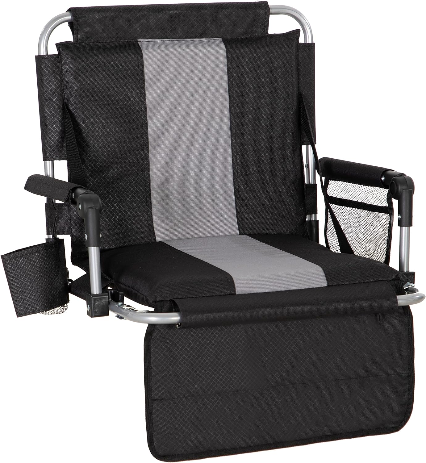 LET'S CAMP Folding Stadium Seat with Cup Holder and Cushion