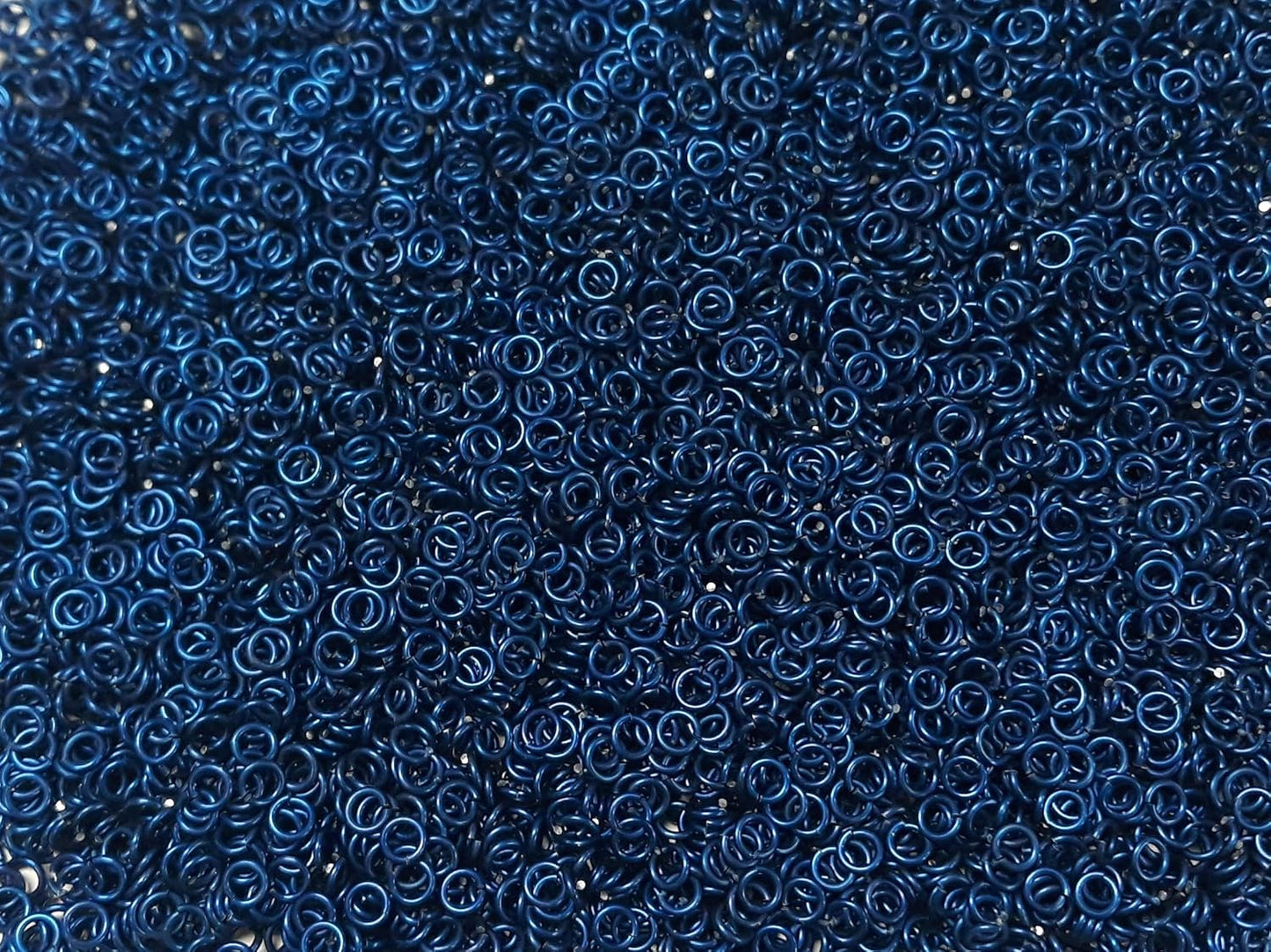 1/2 Pound Blue Anodized Aluminum Jump Rings for Jewelry Making
