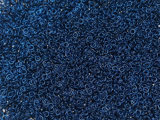 1/2 Pound Blue Anodized Aluminum Jump Rings for Jewelry Making