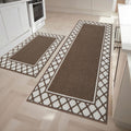Washable Non-Slip Kitchen Rugs Set of 2 for Floor Safety