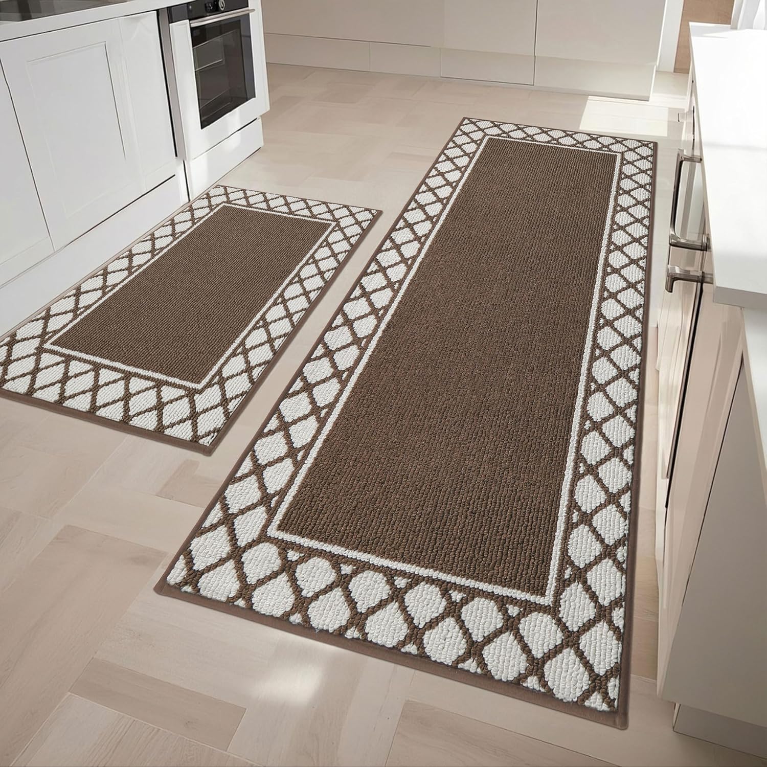 Non Slip Washable Kitchen Rugs Set of 2 for Floor Protection
