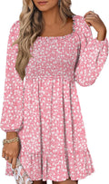 Womens Long Lantern Sleeve Square Neck Dress for Fall 2025