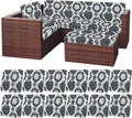 Outdoor Patio Cushion Covers Set of 12 - Waterproof Stretch Seat
