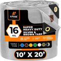 10ft x 20ft Super Heavy Duty 16 Mil Silver/Brown Poly Tarp Cover
