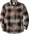 Mens Flannel Shirt Long Sleeve Plaid Button-Down - Warm, Soft Fit any
