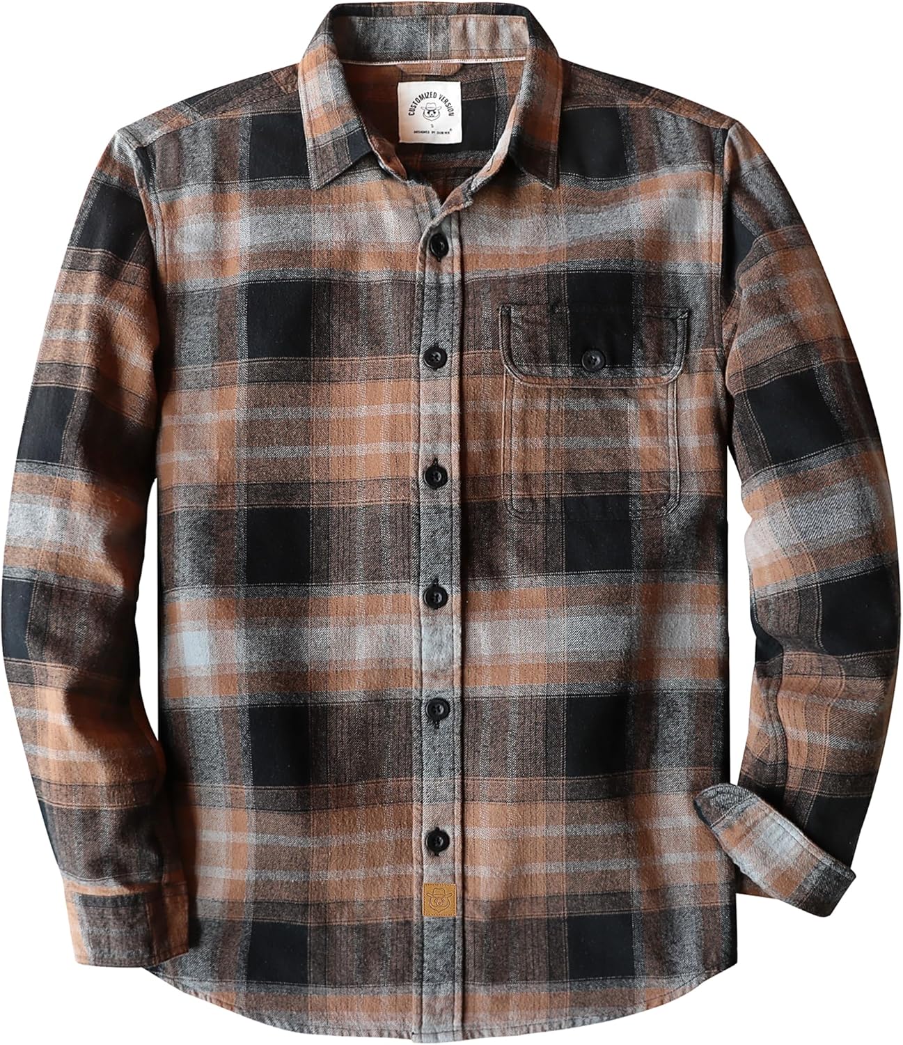 Dubinik Mens Flannel Shirts Long Sleeve Soft Cotton Casual Wear