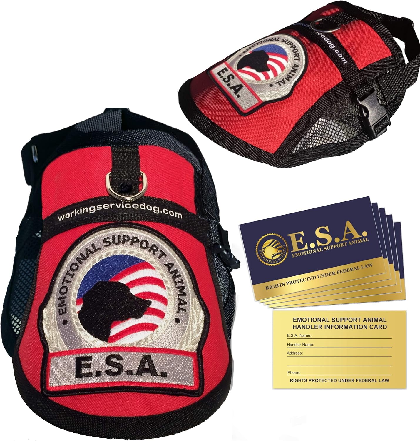 Premium Emotional Support Dog Vest with Mesh Cooling Panel