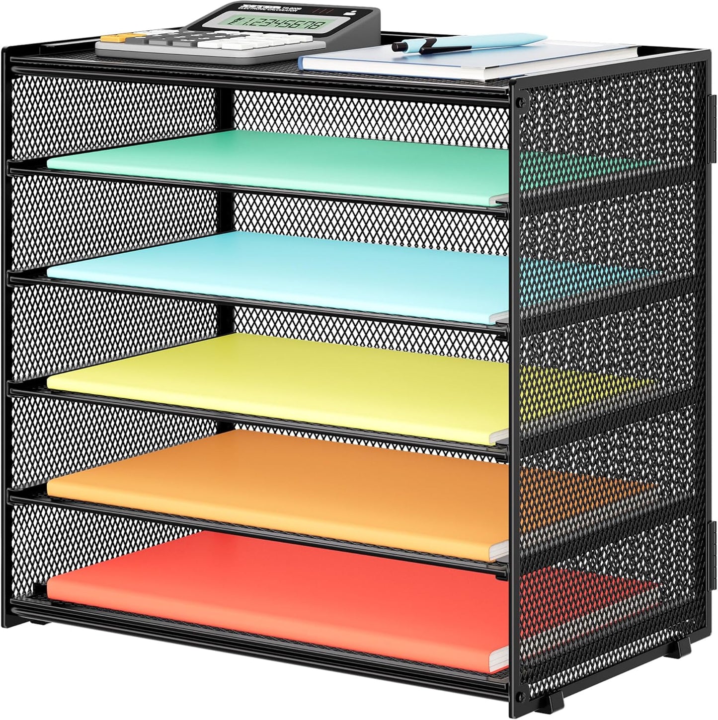 Efficient 6 Tier Paper Organizer - Declutter in Style!
