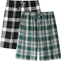 BAMBOO COOL Men's Pajama Bottoms Plaid Sleep Pants - Soft Lounge