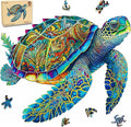 Unique Sea Turtle Wooden Puzzle for Adults and Kids Fun