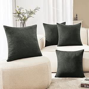 Deconovo Faux Linen Pillow Covers for Elegant Home Decor
