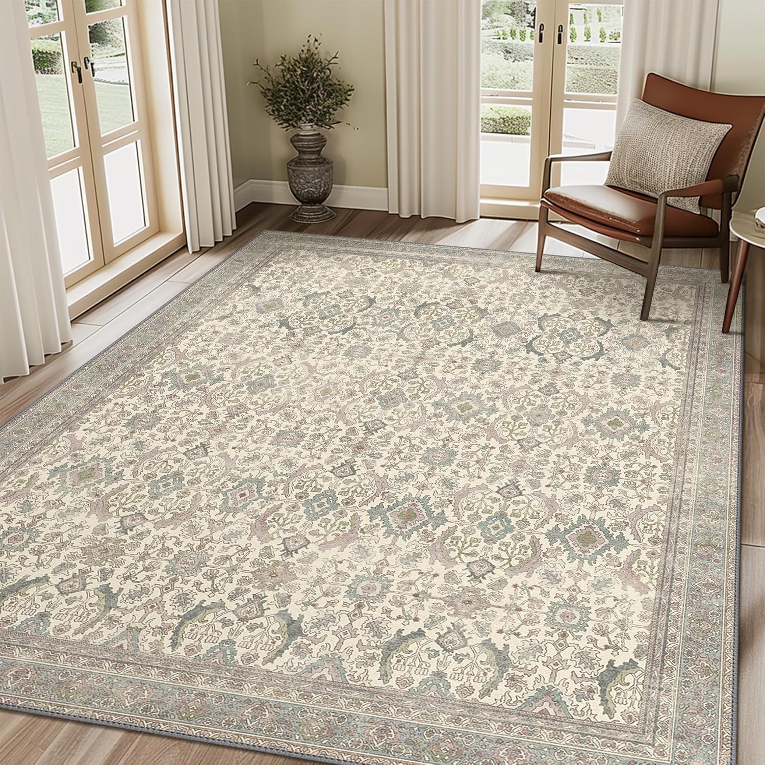 8X10 Area Rugs Machine Washable for Living Room and Bedroom