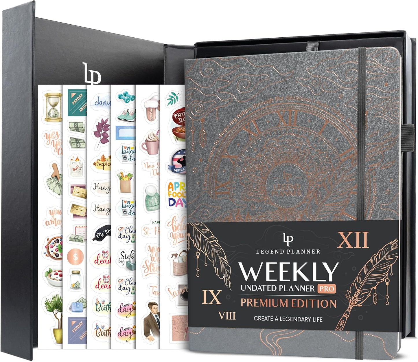 Legend Planner PRO Premium Large Undated Weekly & Monthly Organizer