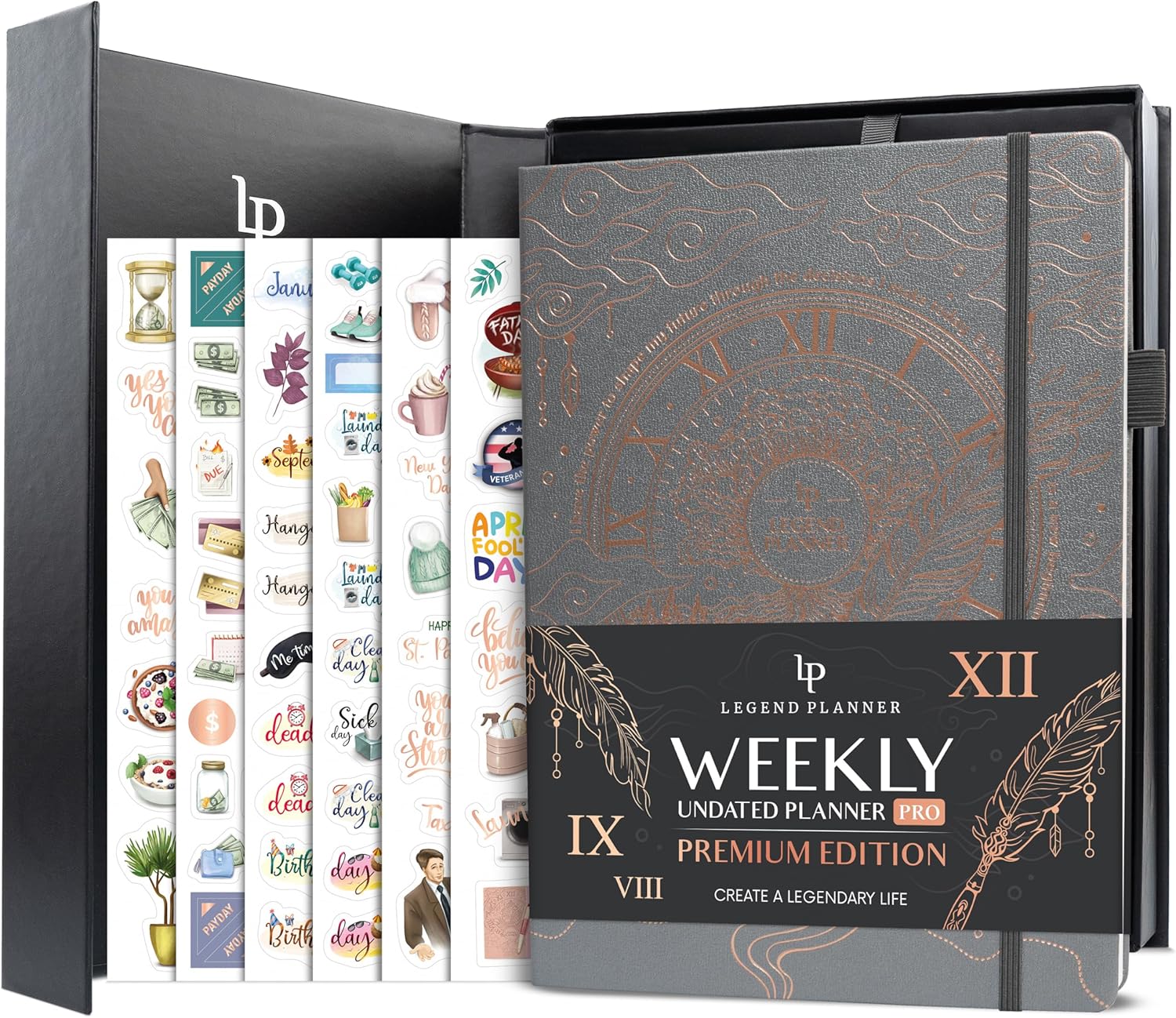 Legend Planner PRO Premium Large Undated Weekly & Monthly Organizer