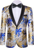 Men's Paisley Sport Coat Blazer 1 Button Tuxedo - Stylish Event Jacket