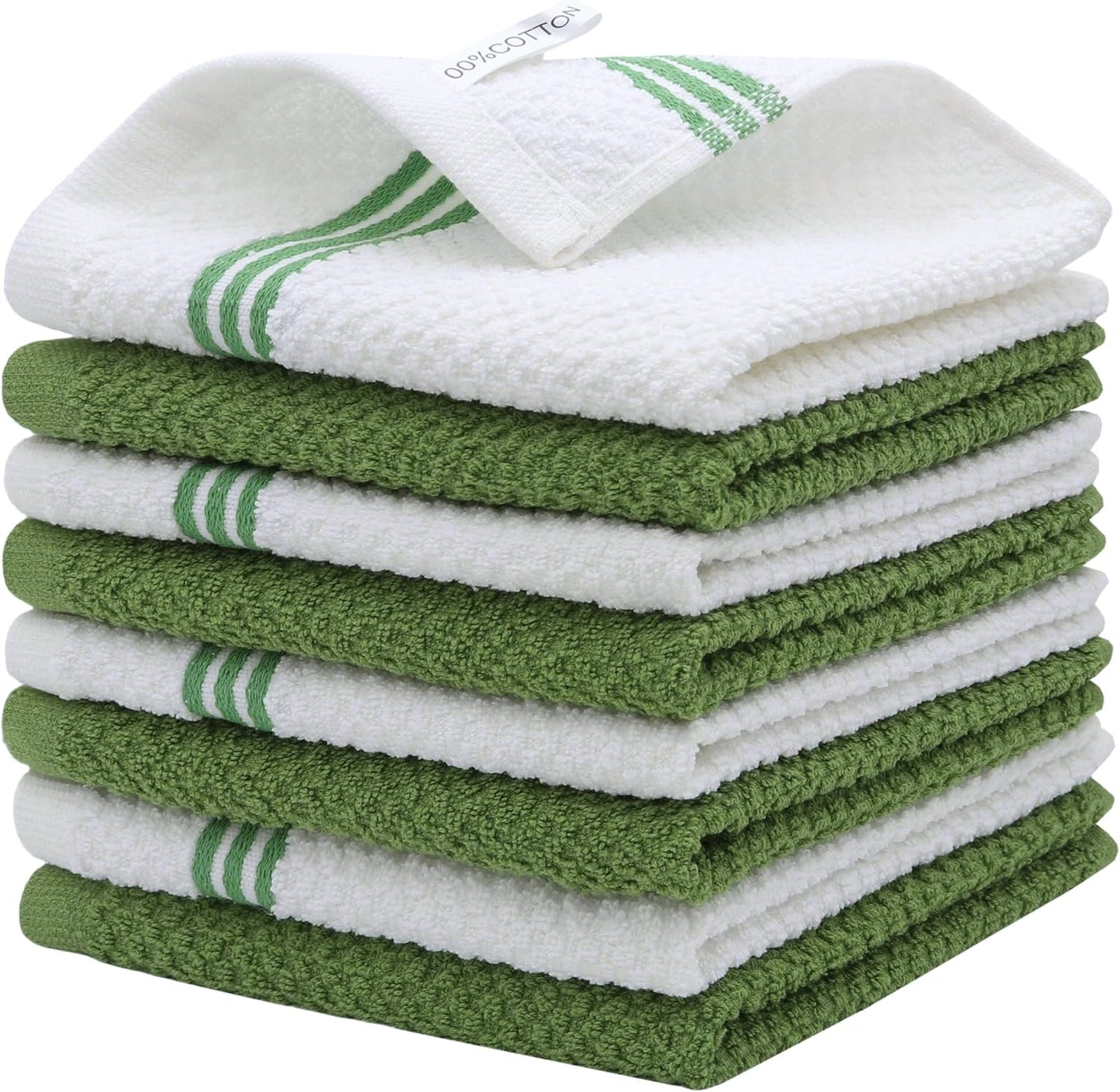8-Piece Mia'sDream Cotton Dish Rags Set - Effortless Dish Washing & Drying!