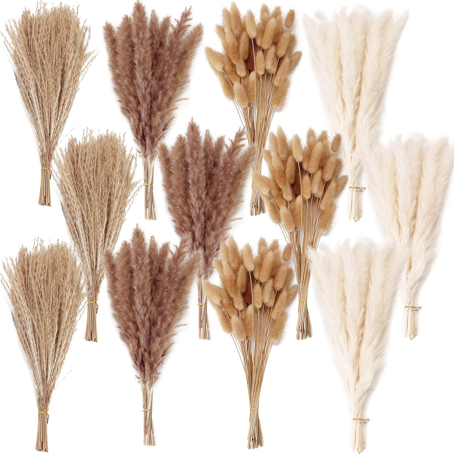 300 PCS Dried Flower Bouquet for Home, Wedding, and Boho Decor