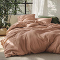 Bedsure Linen Duvet Cover King Size - Breathable Cotton Linen Blend